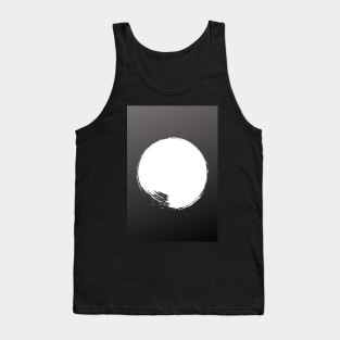 Infinite #2 White on Black Digital Art Tank Top